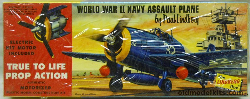 Lindberg 1/48 WWII Navy Assault Airplane F6F Hellcat - Motorized, 302M-100 plastic model kit